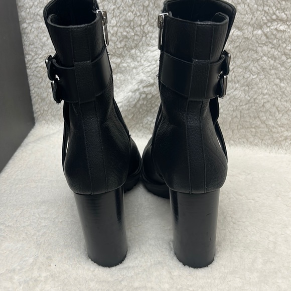 Vince Camuto VC-Elisen Womens Leather Block-Heel Mid-Calf Boots black size 10 - Picture 3 of 6